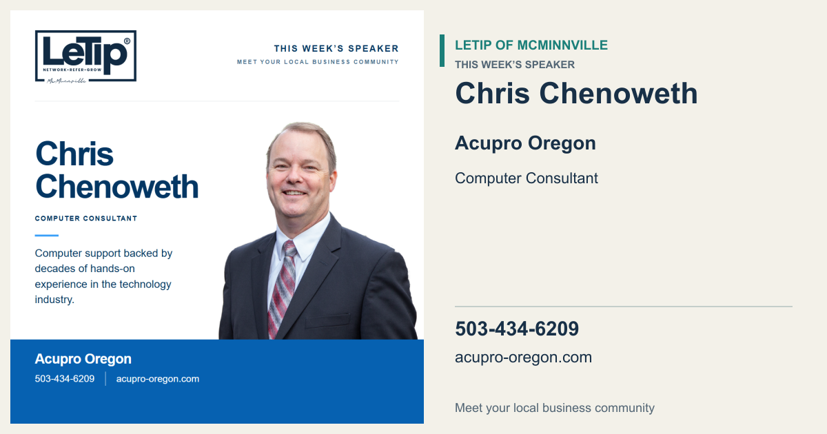 Wide Facebook link preview for Chris Chenoweth