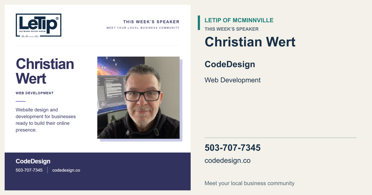 Wide Facebook link preview for Christian Wert
