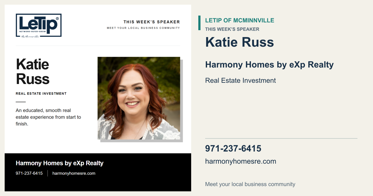 Wide Facebook link preview for Katie Russ