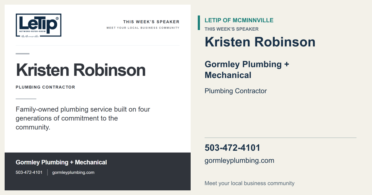 Wide Facebook link preview for Kristen Robinson
