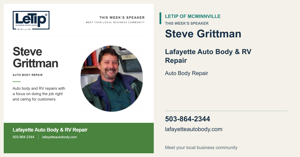 Wide Facebook link preview for Steve Grittman